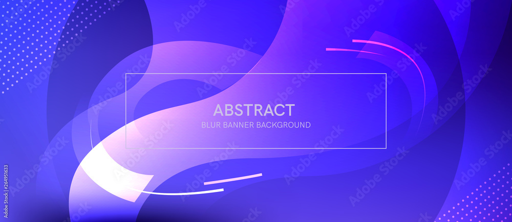 Poster Abstract banner with a gradient shapes and blur 