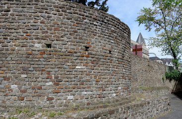remains of the former roman city wall in cologne