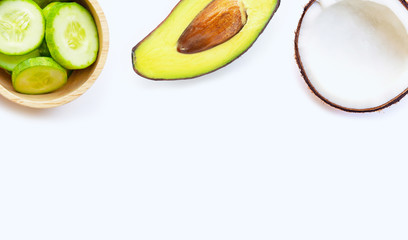 Natural ingredients for homemade skin care.