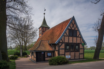 Fototapeta na wymiar Church in Wroblewo, Pomorskie, Poland
