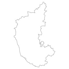 Karnataka. Map of India. Region India.