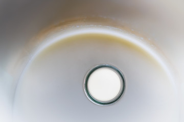 Background for dairy products with milk bottle lug neckindustry, design,