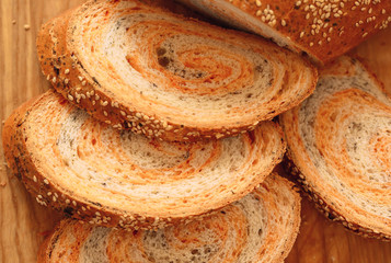 freshly baked homemade tradtional hand sliced bread.