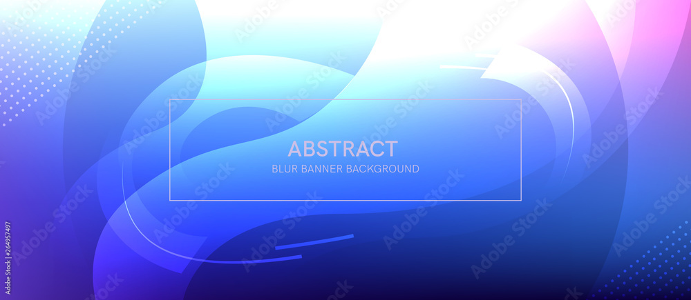 Poster Abstract banner with a gradient shapes and blur 