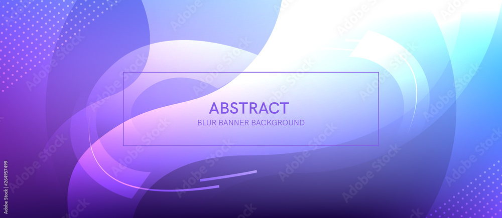 Poster abstract banner with a gradient shapes and blur