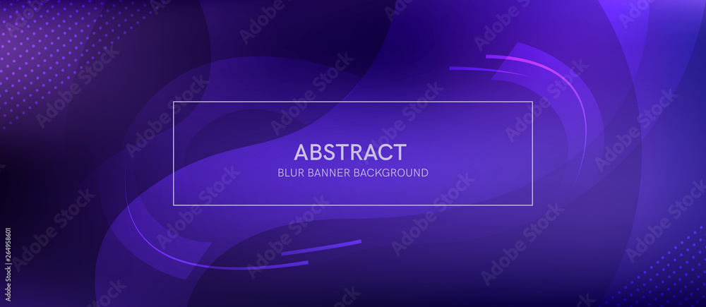 Poster Abstract banner with a gradient shapes and blur 