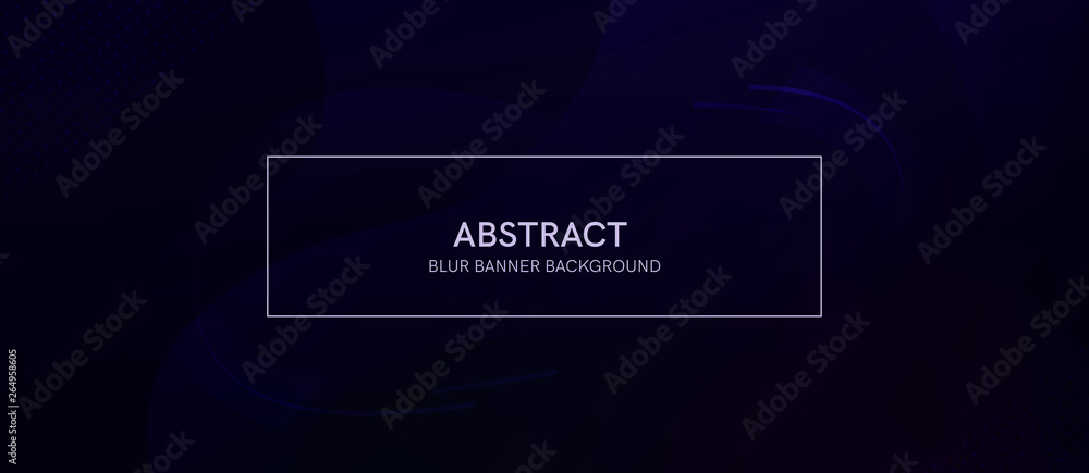 Poster abstract banner with a gradient shapes and blur
