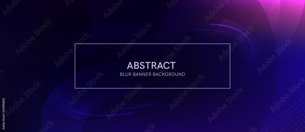 Poster Abstract banner with a gradient shapes and blur 