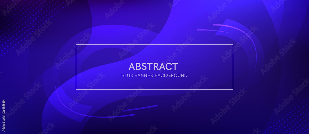 Poster Abstract banner with a gradient shapes and blur 