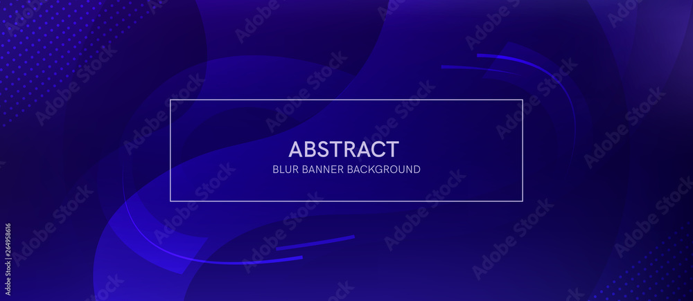 Poster Abstract banner with a gradient shapes and blur 