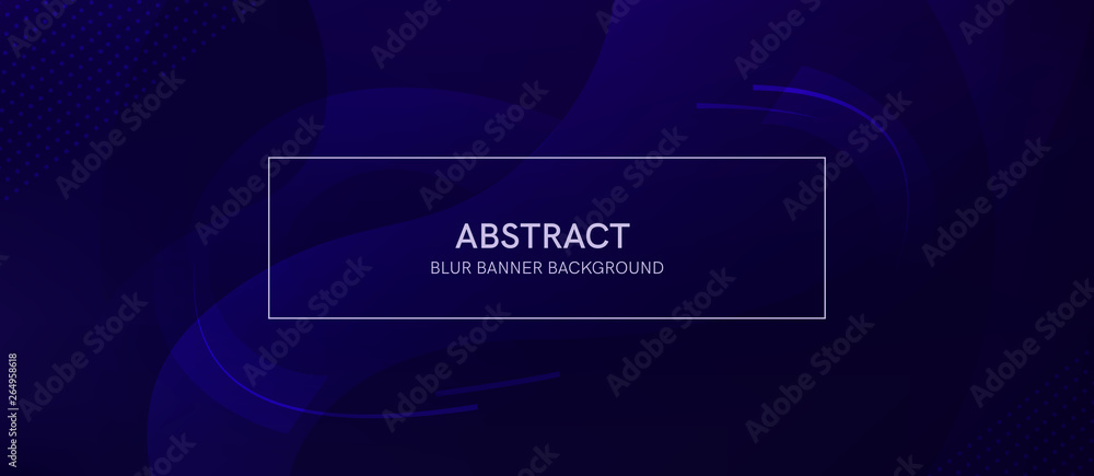 Poster Abstract banner with a gradient shapes and blur 