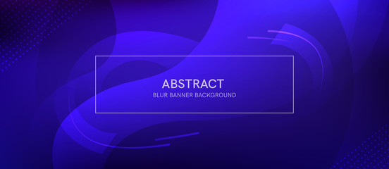 Naklejka premium Abstract banner with a gradient shapes and blur 