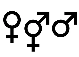 Deurstickers Geschlecht Symbole © klesign