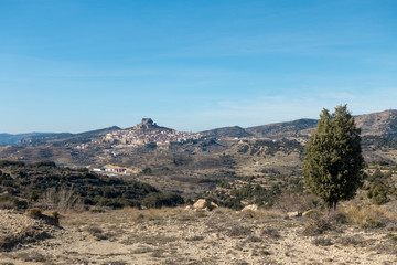 The village of Morella on the hill, Castellon