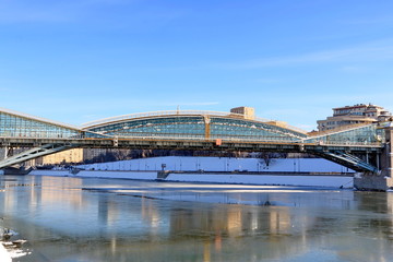 Naklejka premium Bogdan Khmelnitsky pedestrian bridge in Moscow