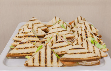 Sandwiches on a dish