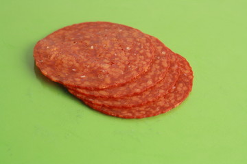 slices of chorizo from Pamplona