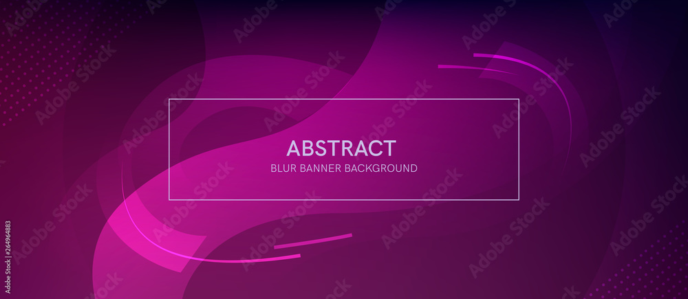 Poster Abstract banner with a gradient shapes and blur 