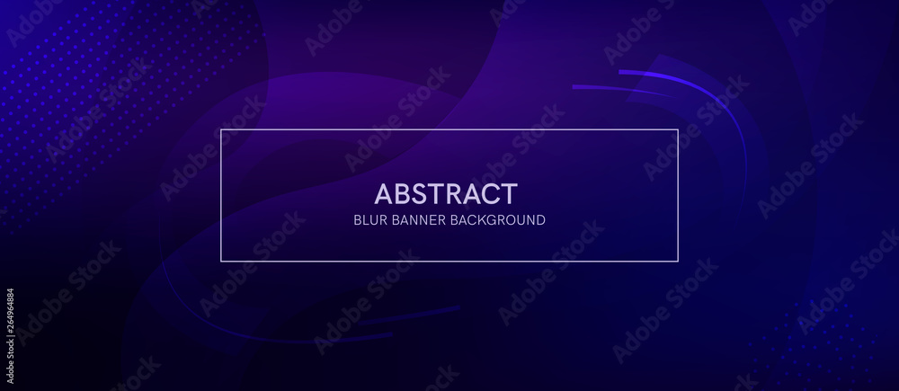 Poster Abstract banner with a gradient shapes and blur 