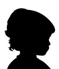 a girl head silhouette vector