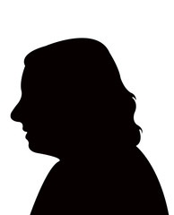 a woman head silhouette vector