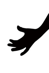 a hand silhouette vector