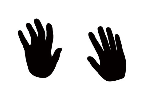 hands silhouette vector