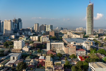 Aerial view of Metro manila skyscrapers