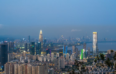 Naklejka premium Modern urban architecture scenery in Shenzhen, China