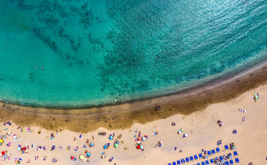 Aerial photo of summer beach 