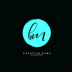 B M BM Initial logo template vector. Letter logo concept