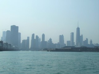 La Ville de Chicago vue depuis le lac Michigan - Illinois - Etats Unis