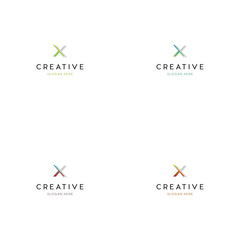 Letter X Logo Design Template Illustration, Letter X Logo can be used for company, sign, icon, and others