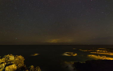 Stars Above The Coast Of La Palma