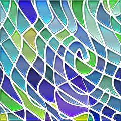 abstract vector stained-glass mosaic background