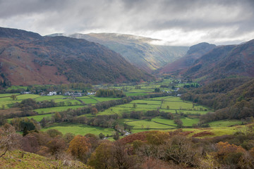 The Valley of Borrowdale in the Lake District,Cumbria,UK