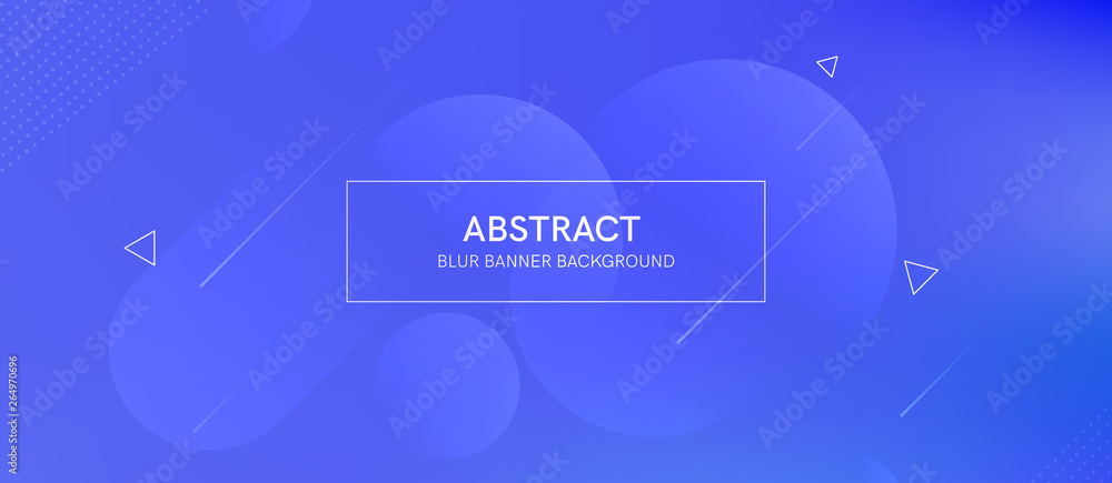 Poster Abstract futurictic banner with a gradient shapes and blur 