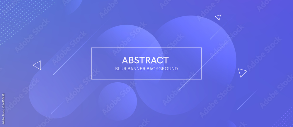 Poster Abstract futurictic banner with a gradient shapes and blur 