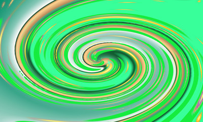 Green whirl with brown color, elegant style. Amazing illustration.