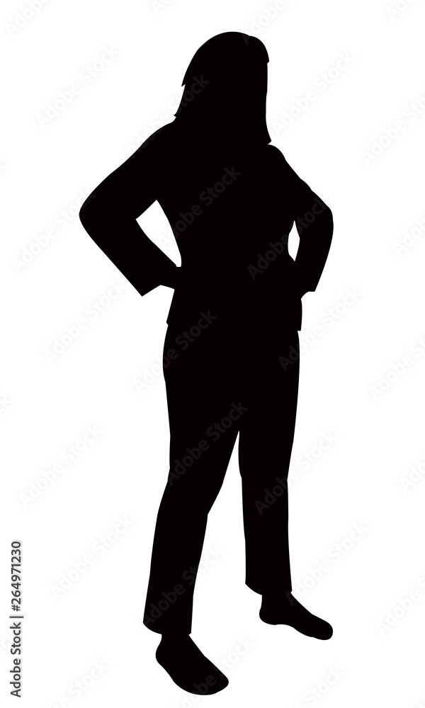 Wall mural a woman body silhouette vector