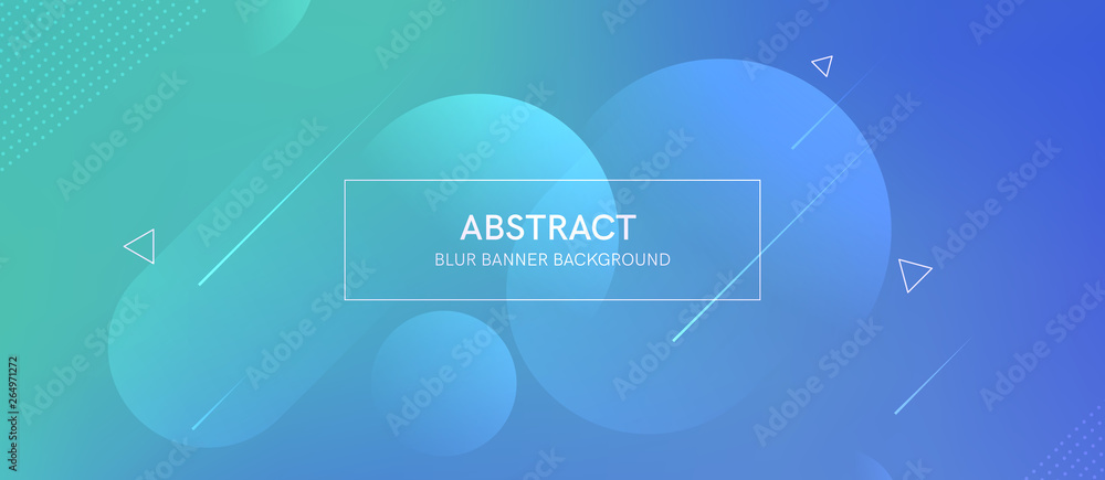 Poster abstract futurictic banner with a gradient shapes and blur