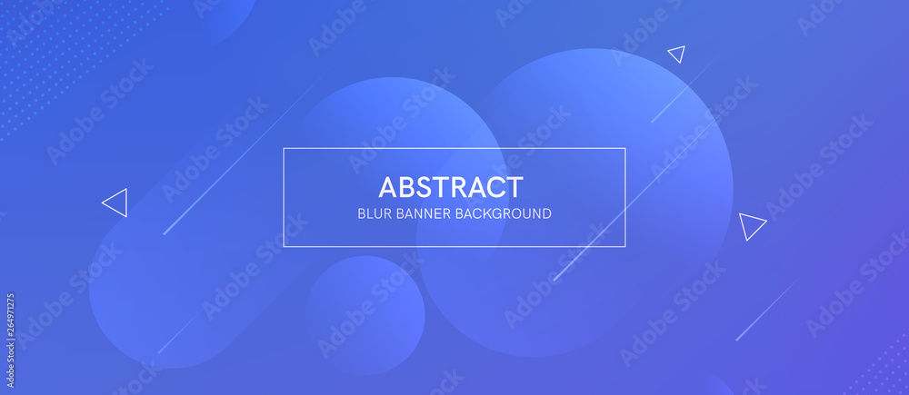 Poster abstract futurictic banner with a gradient shapes and blur
