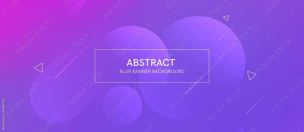 Poster abstract futurictic banner with a gradient shapes and blur
