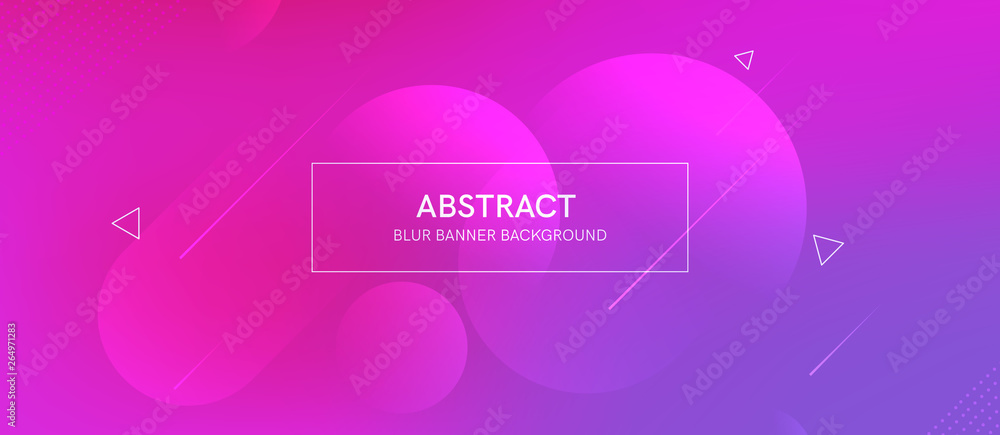 Poster abstract futurictic banner with a gradient shapes and blur