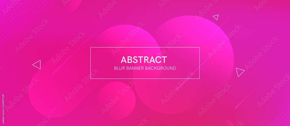 Poster abstract futurictic banner with a gradient shapes and blur