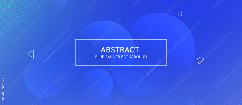 Poster Abstract futurictic banner with a gradient shapes and blur 