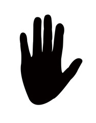 a hand silhouette vector