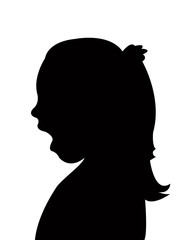 Fototapeta na wymiar a girl head silhouette vector