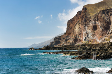 Fototapeta na wymiar Eastern Coastline In La Palma, Spain