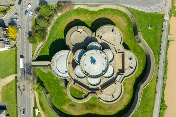 Aerial view of Deal castle, Deal, Kent, UK